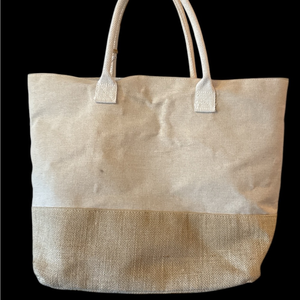 Sunglow XL Beige and Cream Tote/Beach Bag NWT - Picture 2 of 6